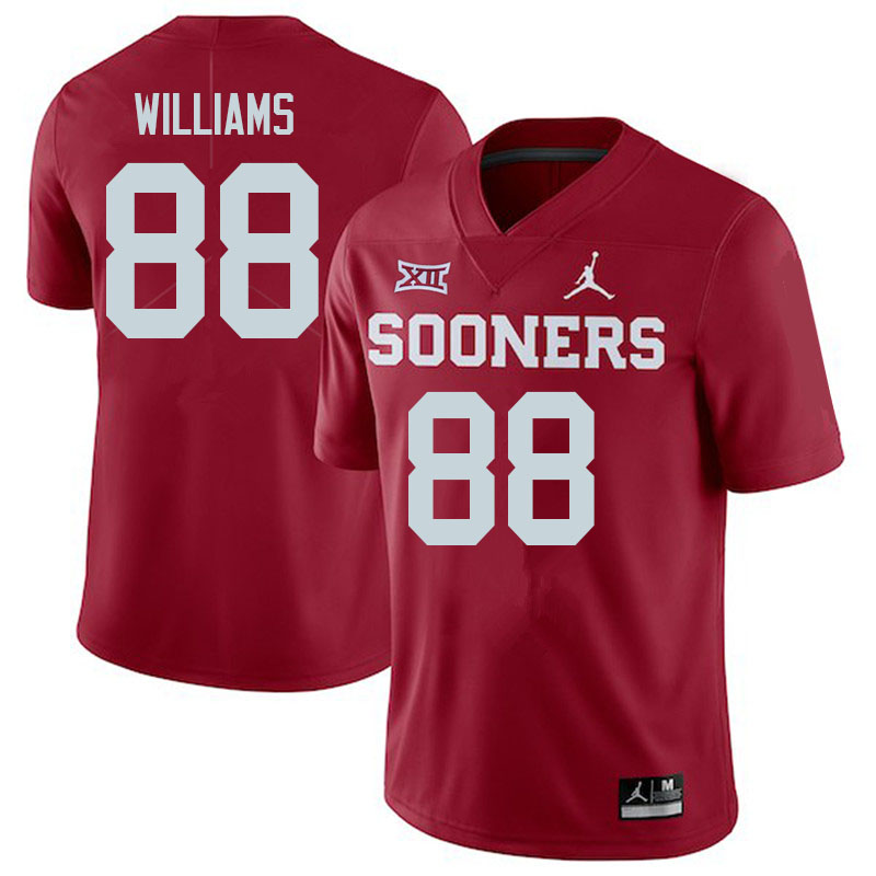 Men #88 Greydon Williams Oklahoma Sooners College Football Jerseys Sale-Crimson